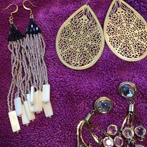 🎀🎀3 pair fun, long earrings for pierced ears.